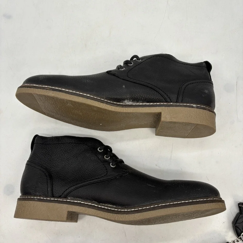 Gordon Rush Hayes Shoes Mens 8.5 Black Suede Lace Up Boots Casual Dress $199